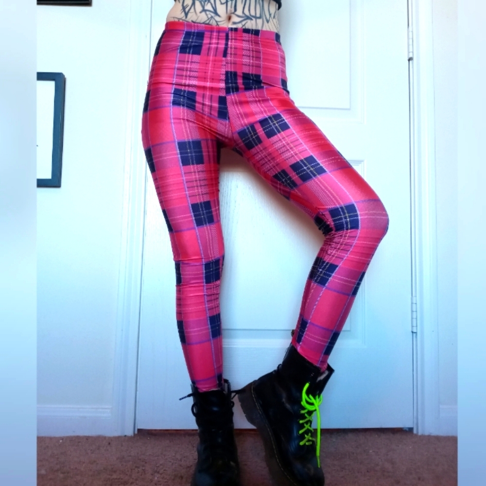 Plaid leggings xs